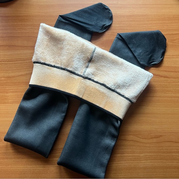 Fleeced Lined Pantyhose transparent tights classy and sophisticated - Picture 6 of 15